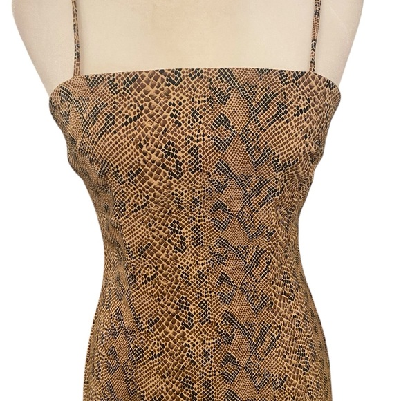 Heart Soul Womens Vintage 90s Snakeskin Print Dress - Picture 2 of 7